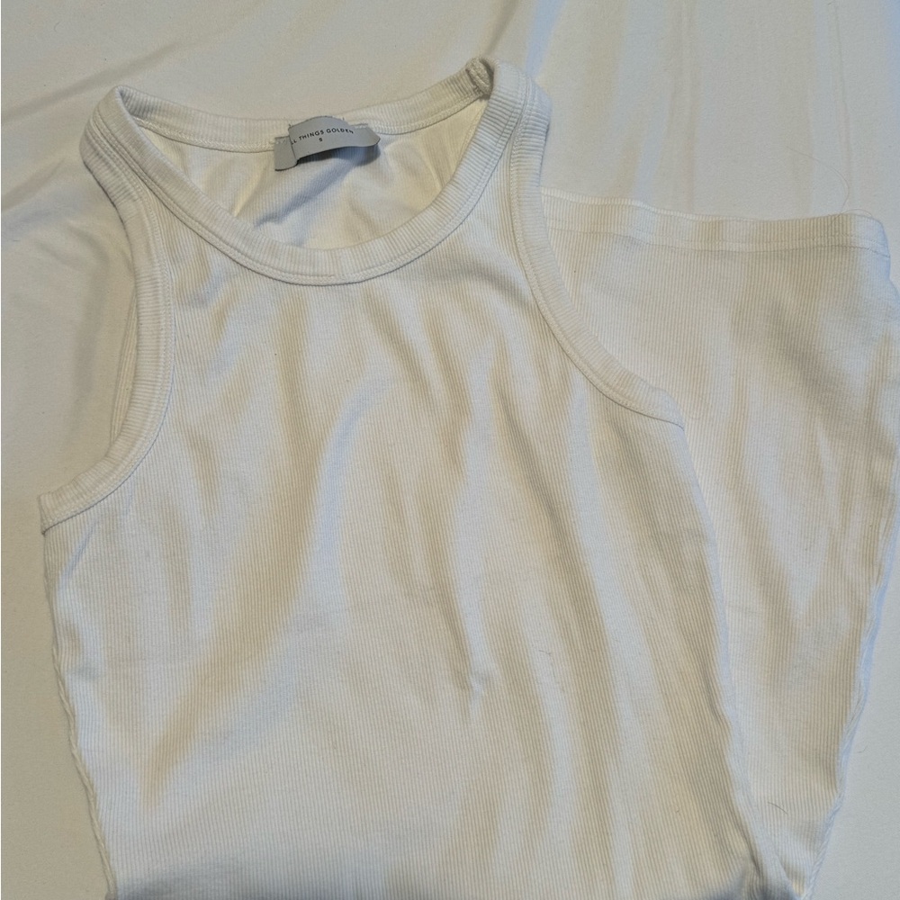 All Good Things White Ribbed Bodycon Dress